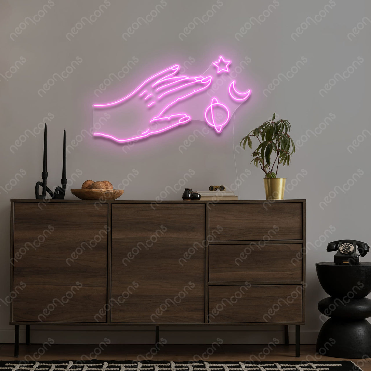 "Galaxy Hand" LED Neon