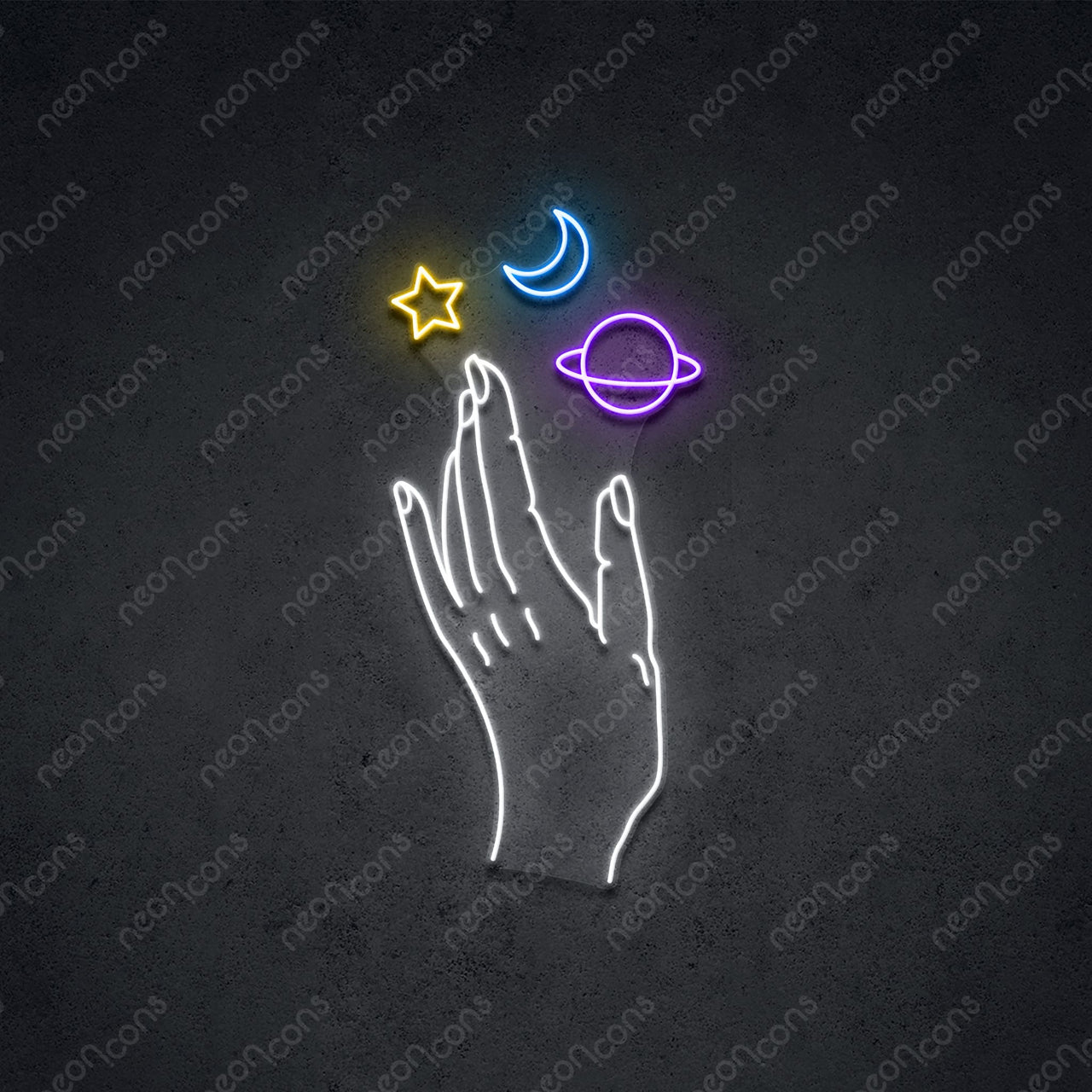 "Galaxy Hand" LED Neon