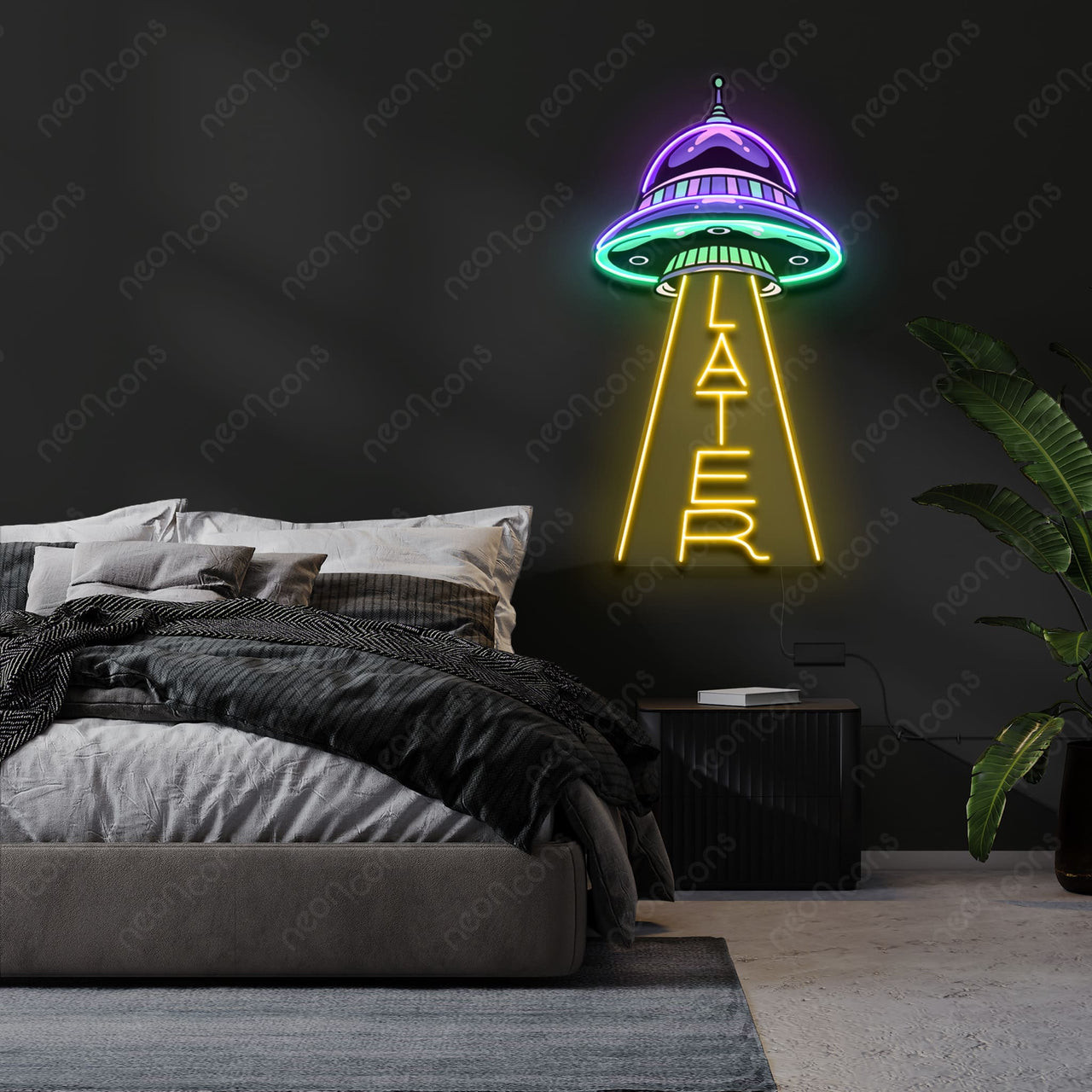 "Abducting Later" Neon x Acrylic Artwork by Neon Icons