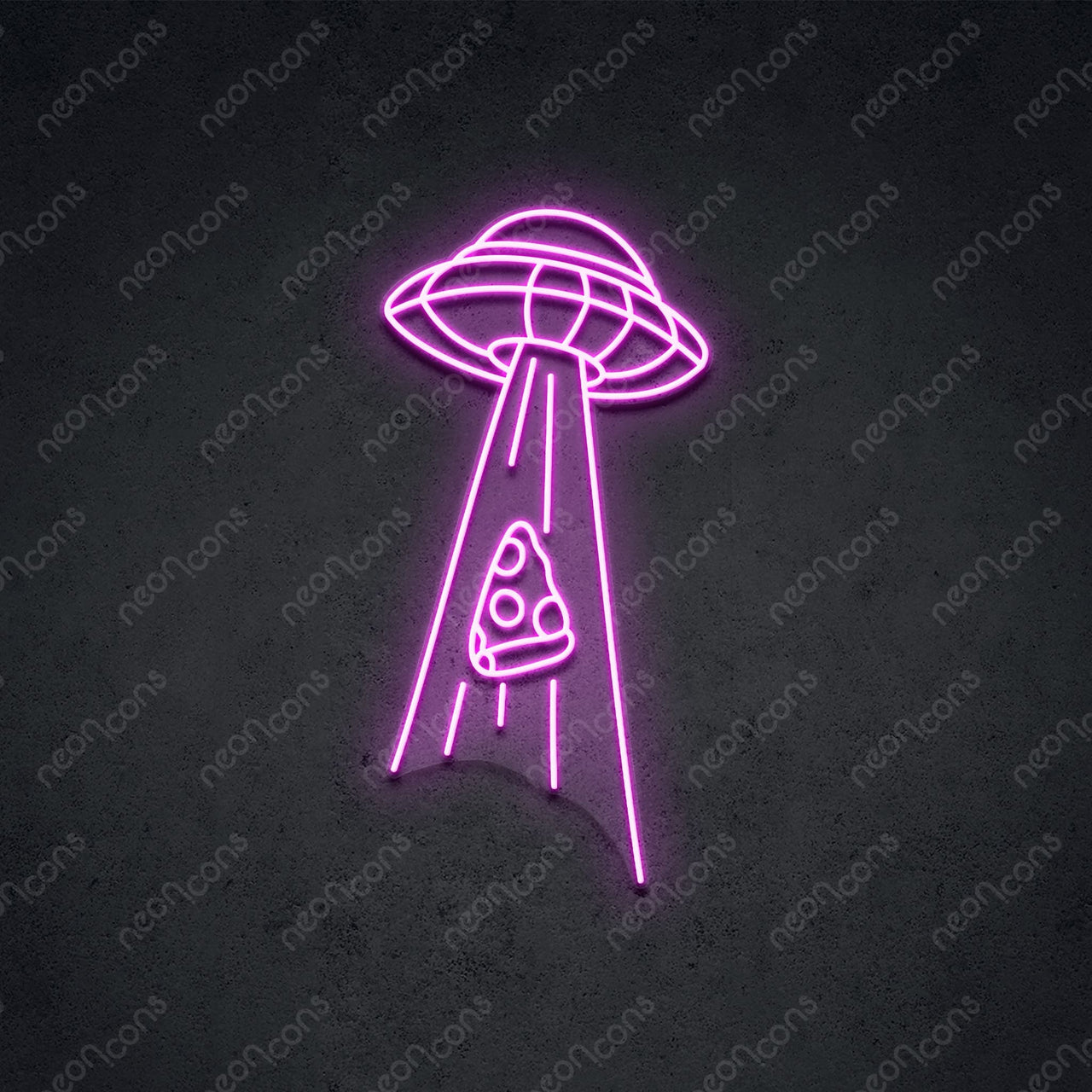 "Abducting Pizza" LED Neon 60cm (2ft) / Pink / LED Neon by Neon Icons