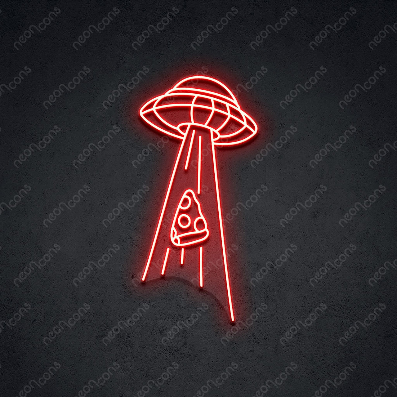 "Abducting Pizza" LED Neon 60cm (2ft) / Red / LED Neon by Neon Icons