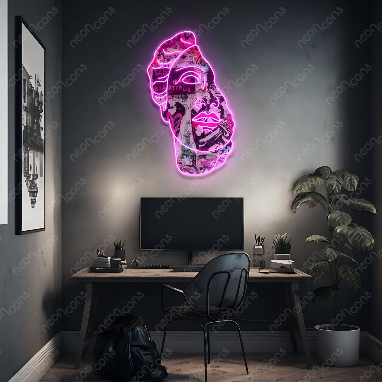 "Bad made Beautiful" LED Neon x Print by Neon Icons