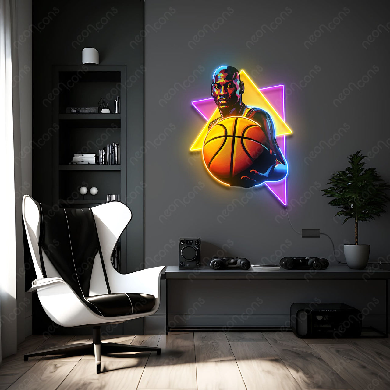 "Baller" Neon x Acrylic Artwork by Neon Icons