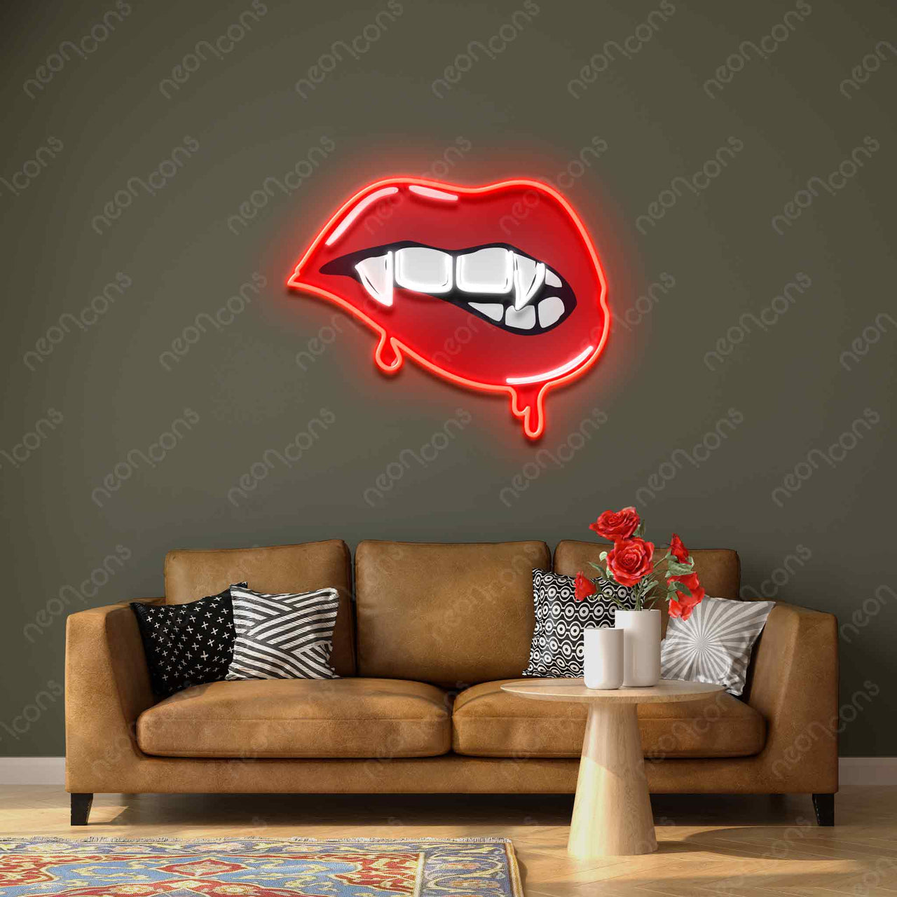 "Bitey" LED Neon x Print by Neon Icons