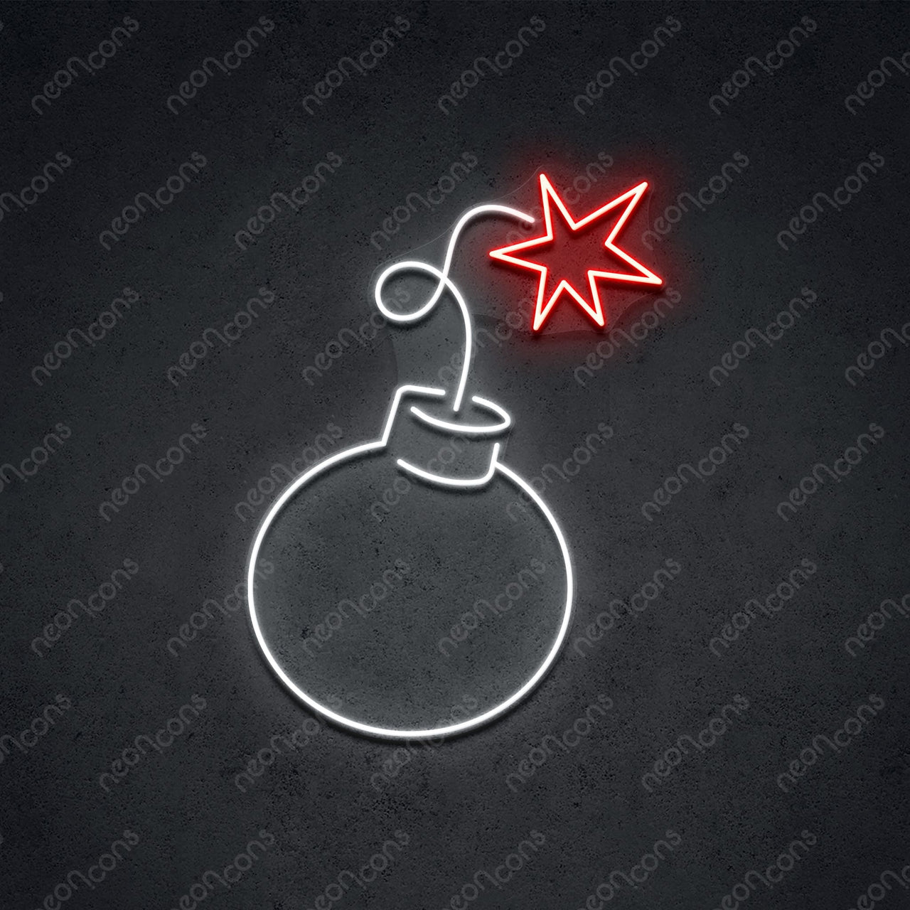'Bombs Away' Neon Sign 45cm (1.5ft) / Red / LED by Neon Icons