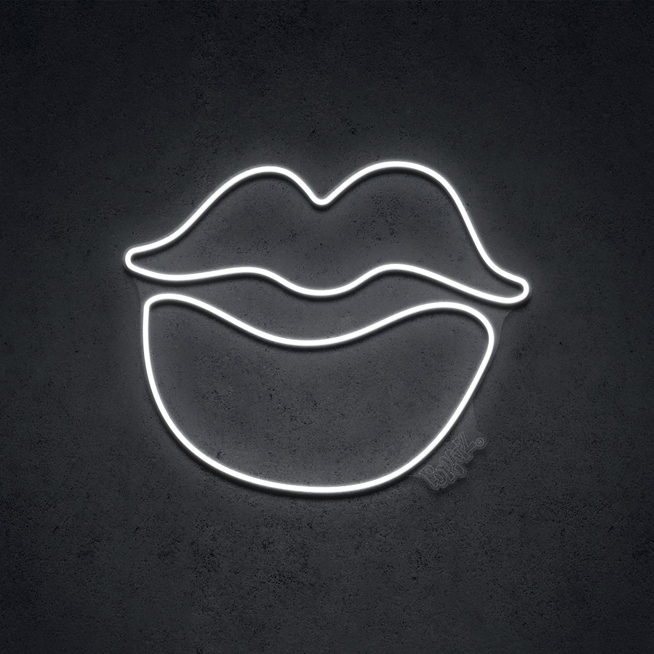 "Bratz Lips" LED Neon 45cm (1.5ft) / White / LED Neon by Bratz