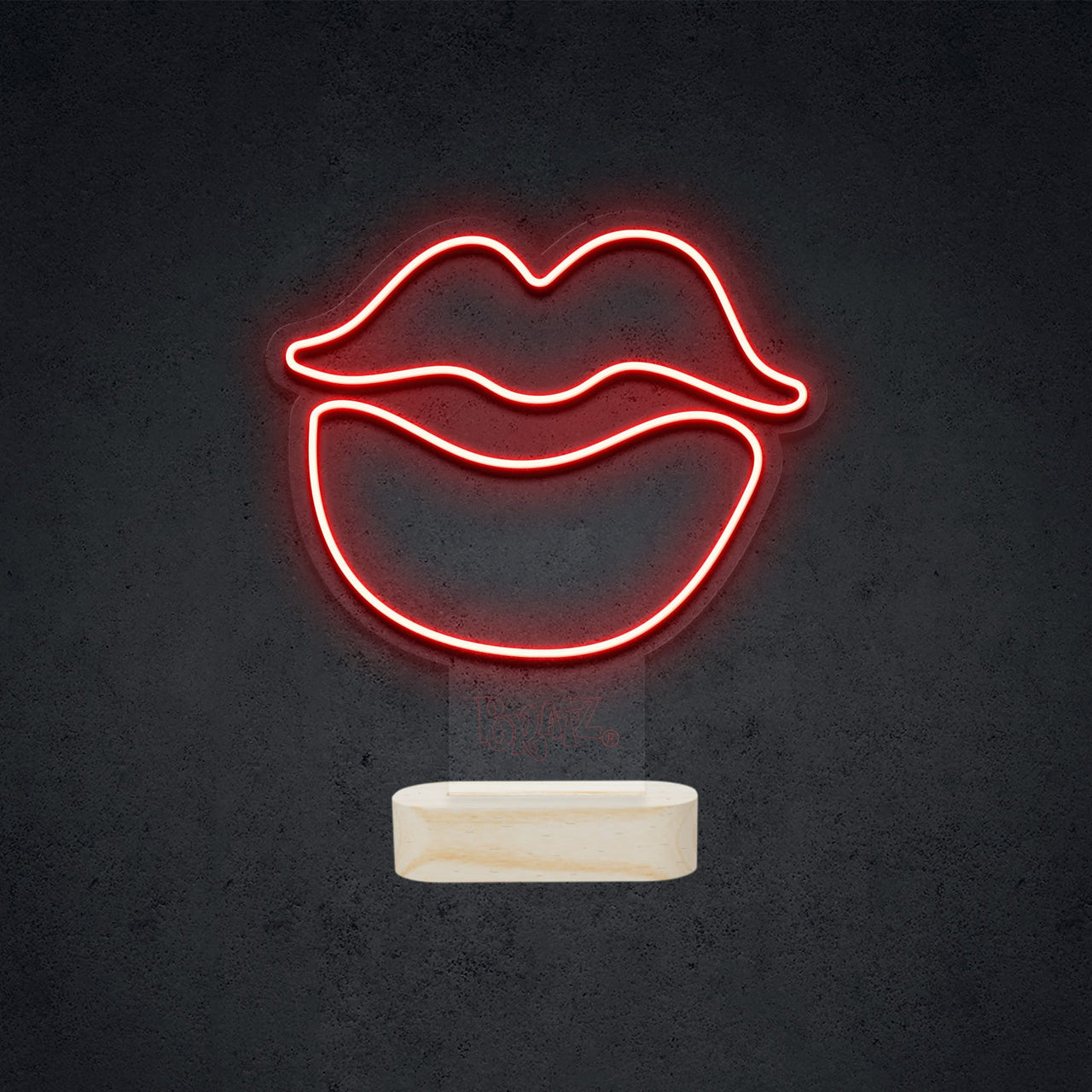 "Bratz Lips on Stand" LED Neon LED Neon x Stand / Red by Bratz