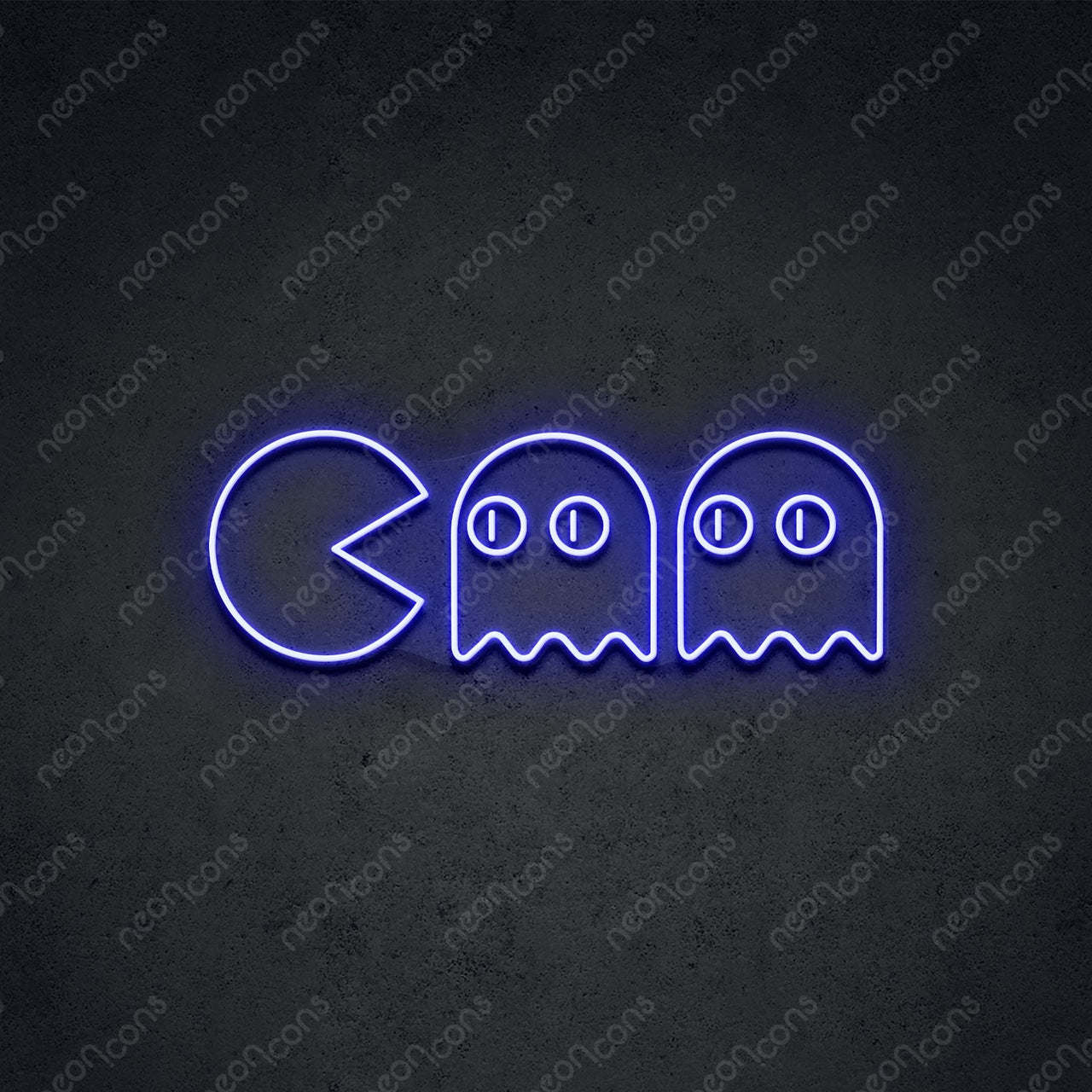 "Chasing Ghosts" Multicolour Neon Sign by Neon Icons