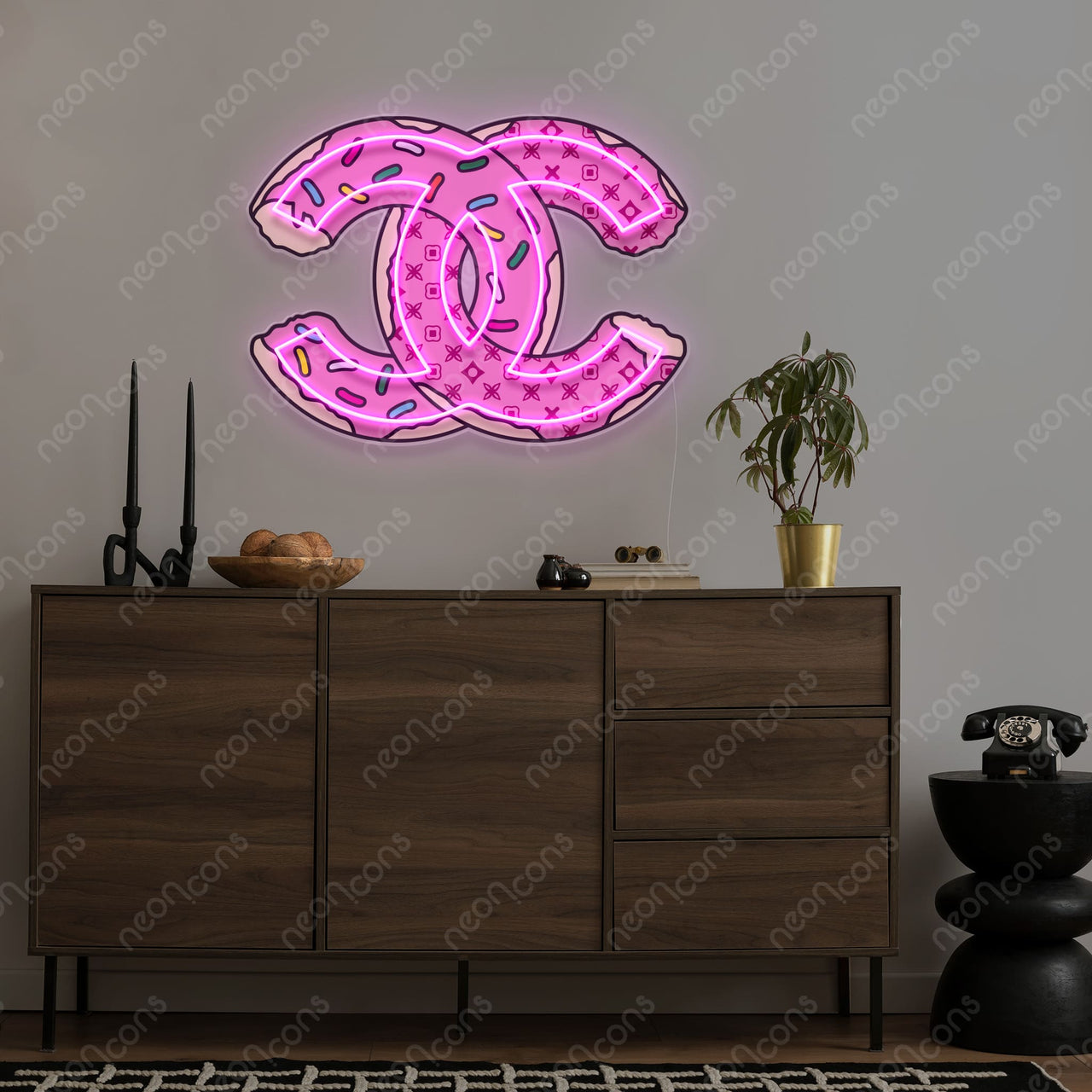"Coco-Nut" LED Neon x Acrylic Artwork by Neon Icons