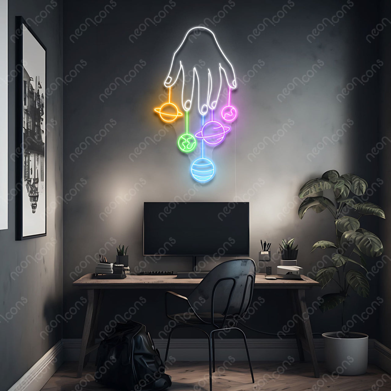 "Cosmic Hand" LED Neon by Neon Icons