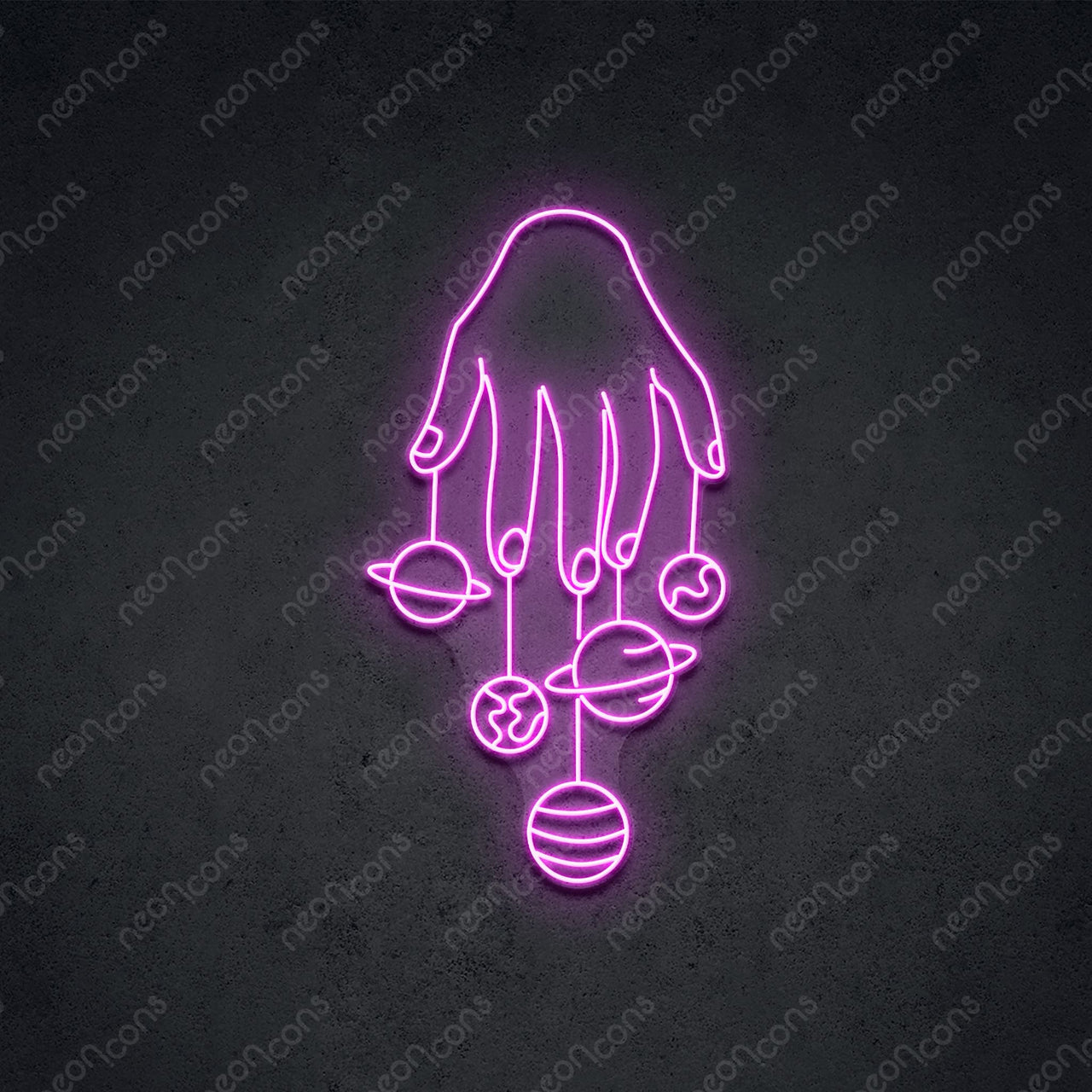 "Cosmic Hand" LED Neon 75cm (2.5ft) / Pink / LED Neon by Neon Icons