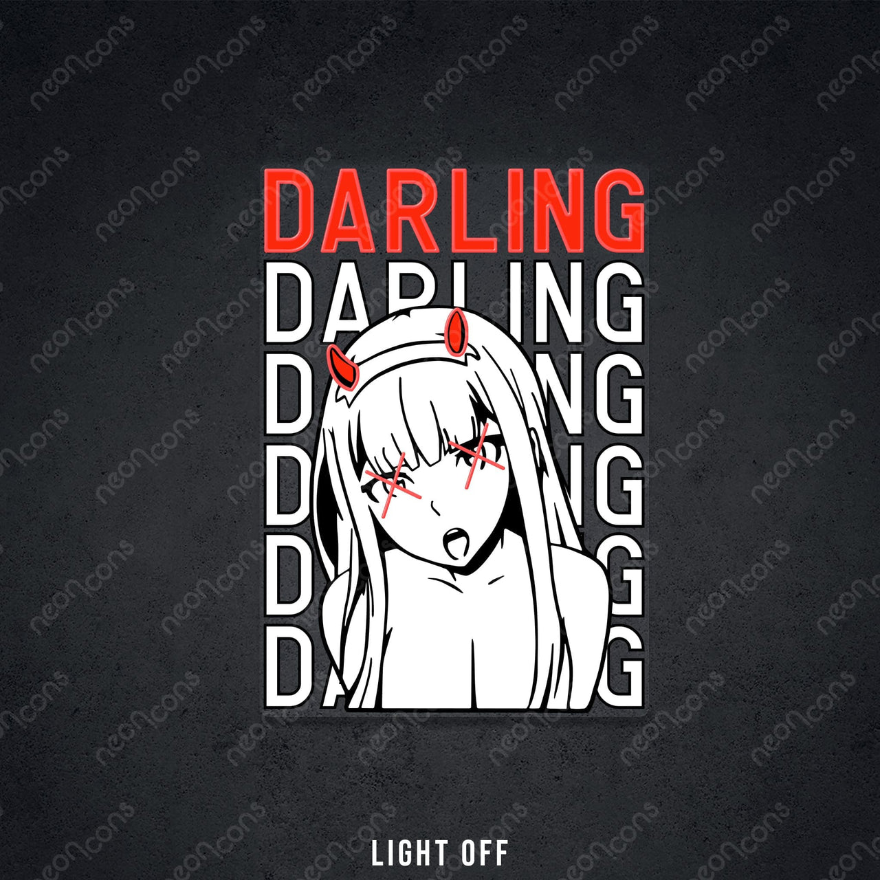 "Darling" LED Neon x Print by Neon Icons