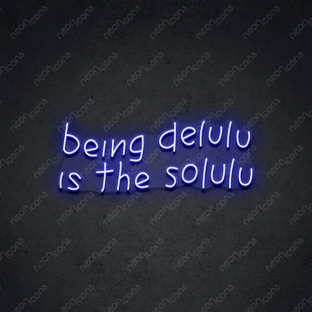 "Delulu Solulu" LED Neon by Neon Icons