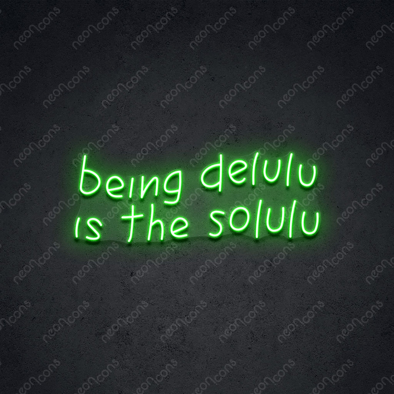 "Delulu Solulu" LED Neon by Neon Icons