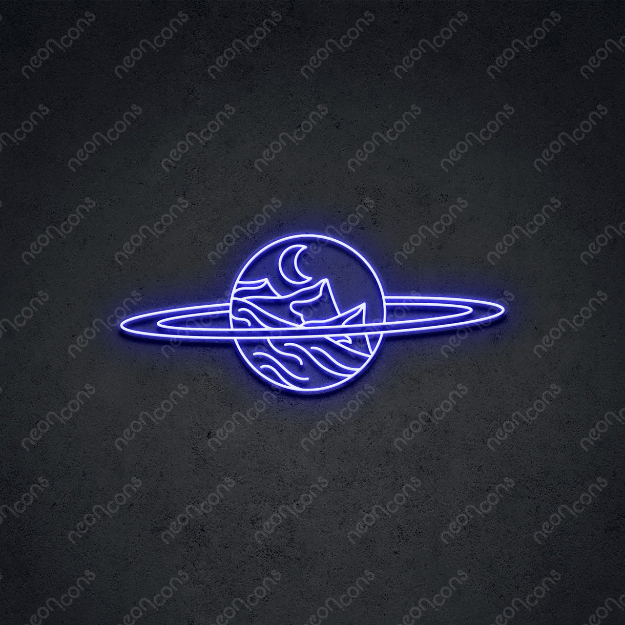 "Deserted Planet" LED Neon 60cm (2ft) / Blue / LED Neon by Neon Icons