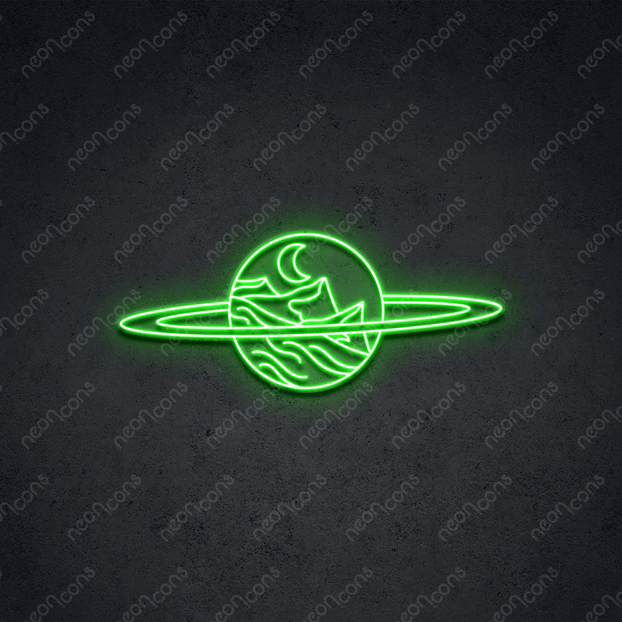 "Deserted Planet" LED Neon 60cm (2ft) / Green / LED Neon by Neon Icons