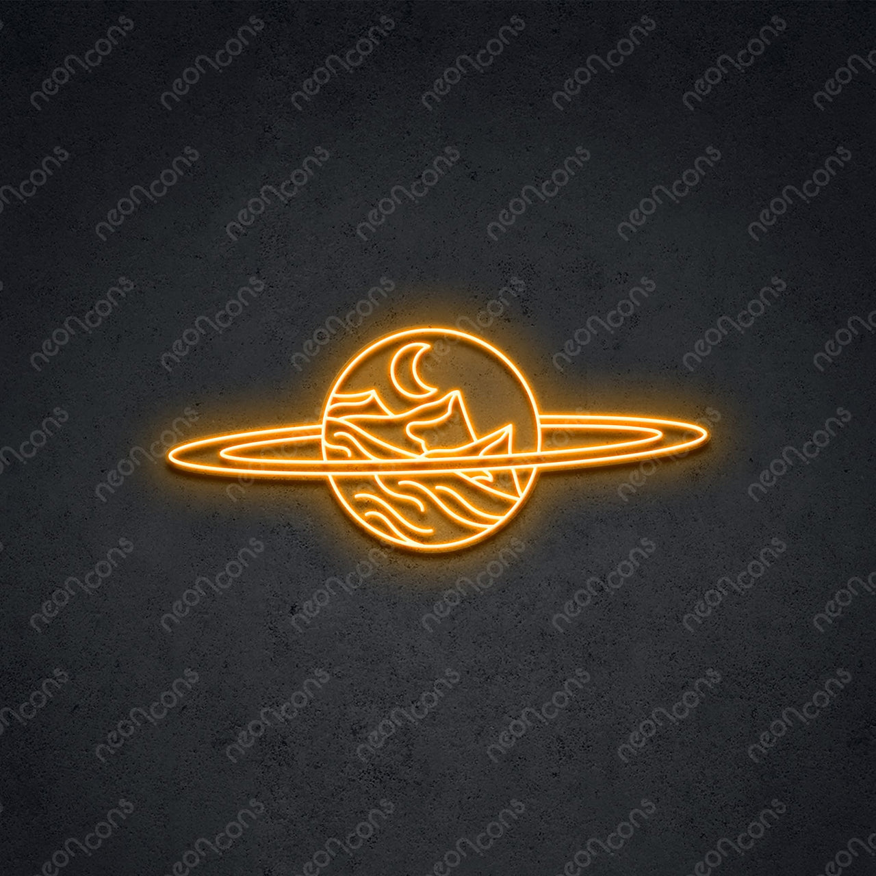 "Deserted Planet" LED Neon 60cm (2ft) / Orange / LED Neon by Neon Icons