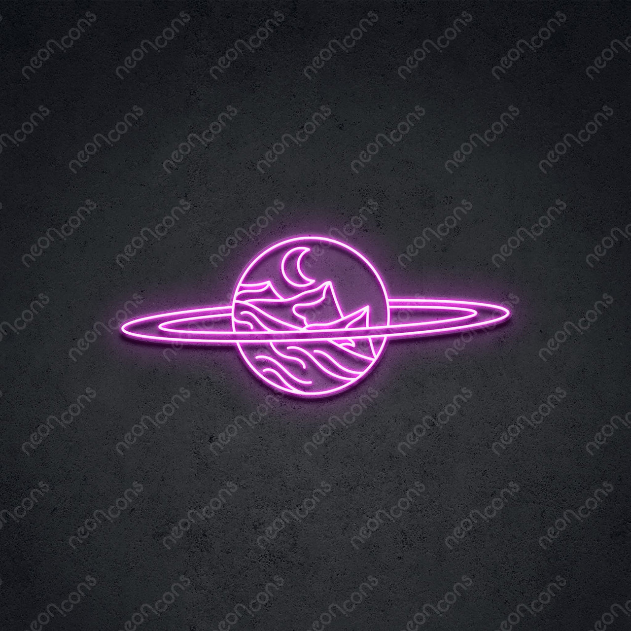 "Deserted Planet" LED Neon 60cm (2ft) / Pink / LED Neon by Neon Icons