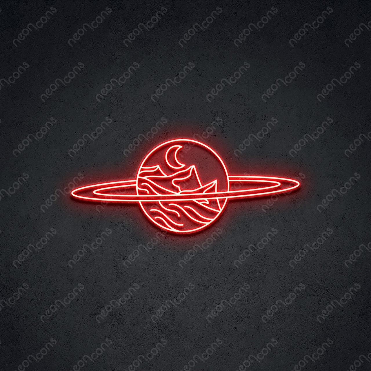 "Deserted Planet" LED Neon 60cm (2ft) / Red / LED Neon by Neon Icons