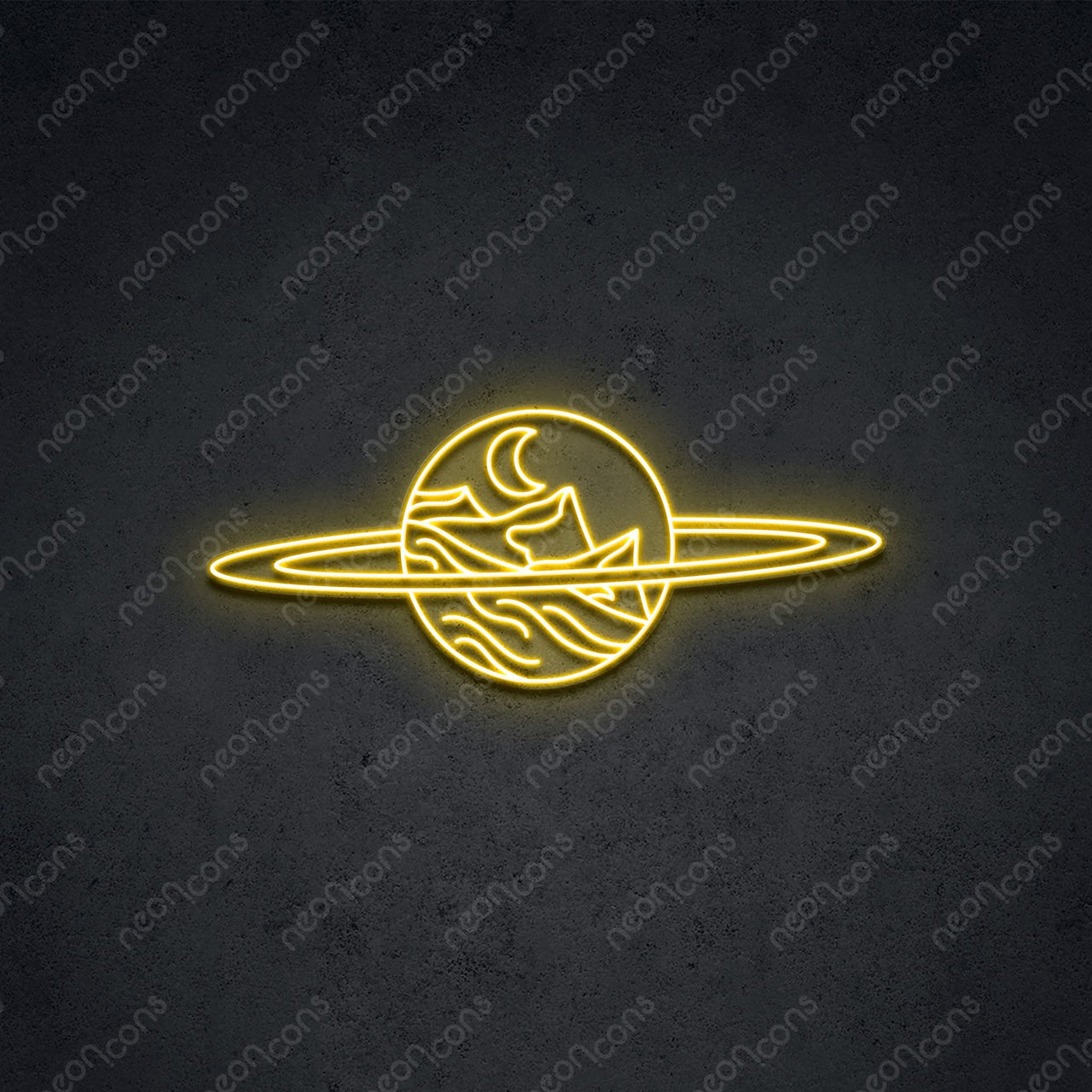 "Deserted Planet" LED Neon 60cm (2ft) / Yellow / LED Neon by Neon Icons