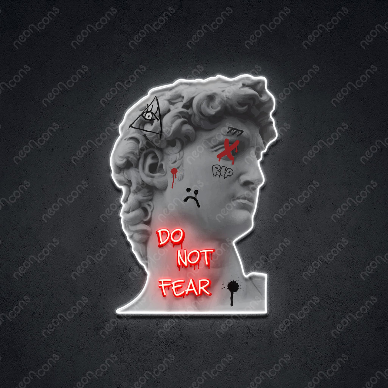 "Do Not Fear" LED Neon x Print 60cm (2ft) / LED Neon x Print by Neon Icons