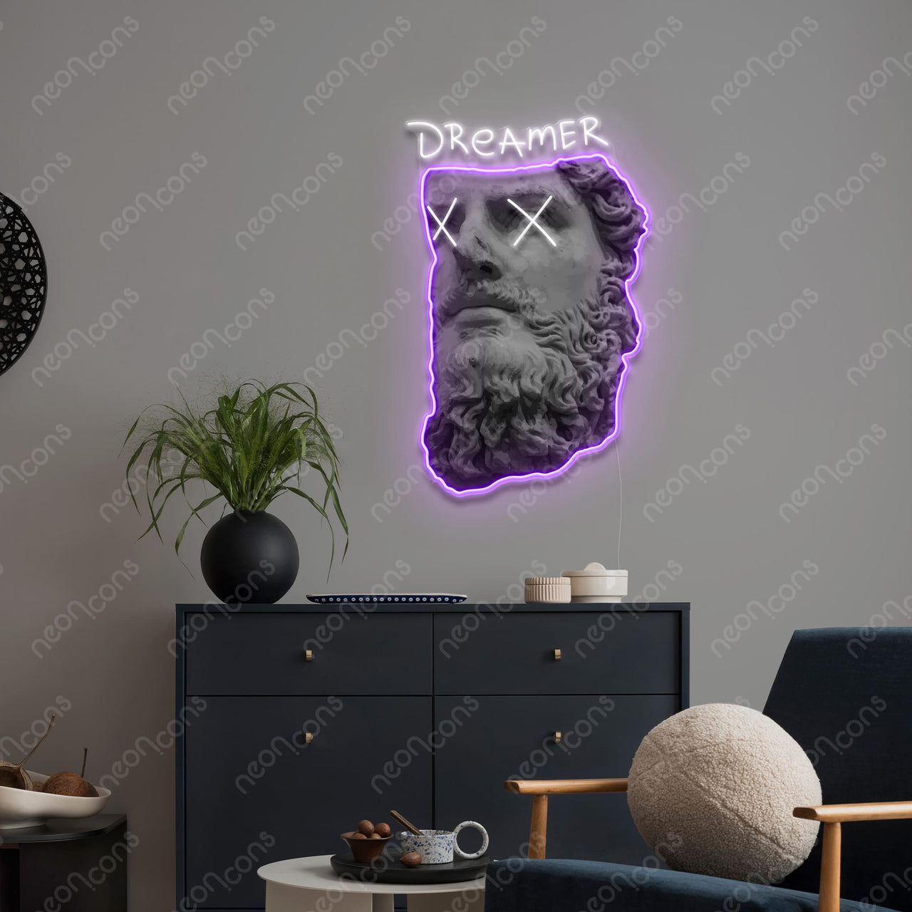 "Dreamer" LED Neon x Print by Neon Icons