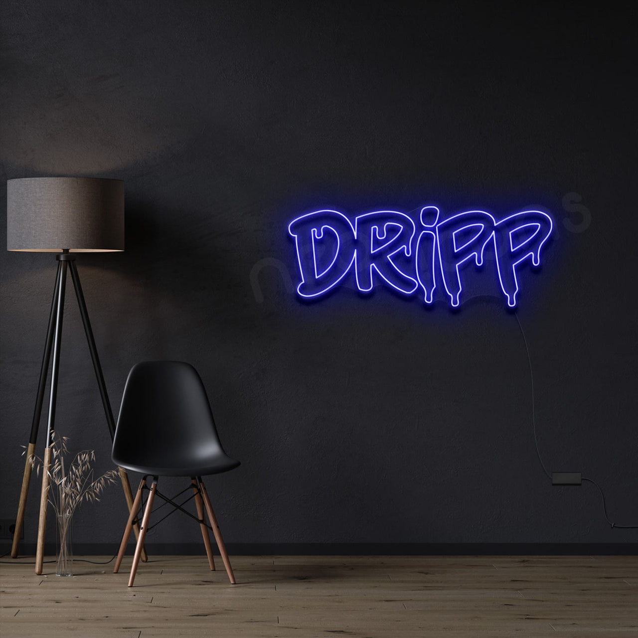 "Dripp" Neon Sign 60cm (2ft) / Blue / LED by Neon Icons