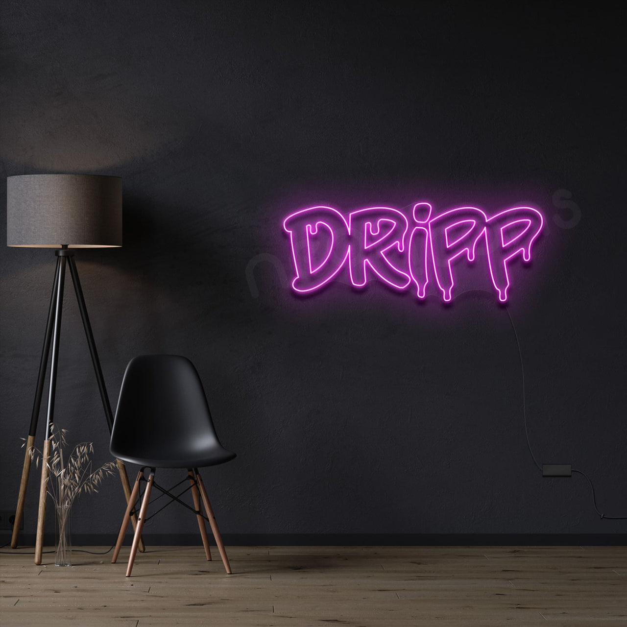 "Dripp" Neon Sign 60cm (2ft) / Pink / LED by Neon Icons