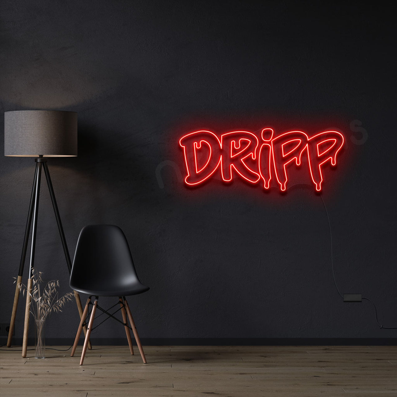 "Dripp" Neon Sign 60cm (2ft) / Red / LED by Neon Icons