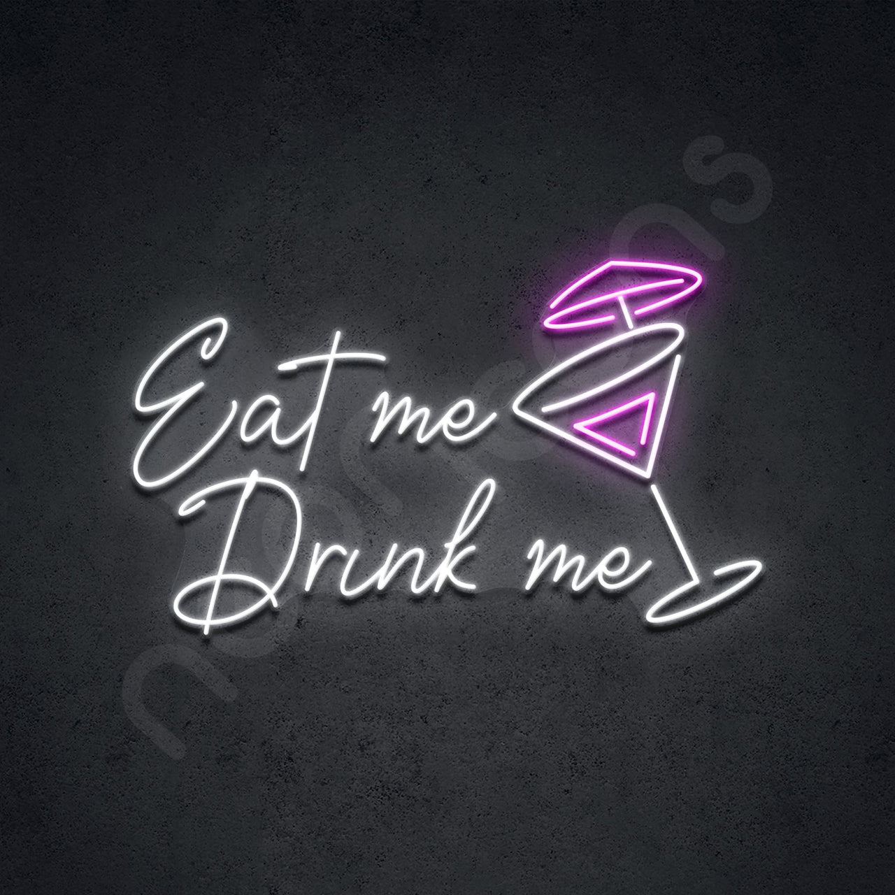 "Eat Me Drink Me" Neon Sign by Neon Icons