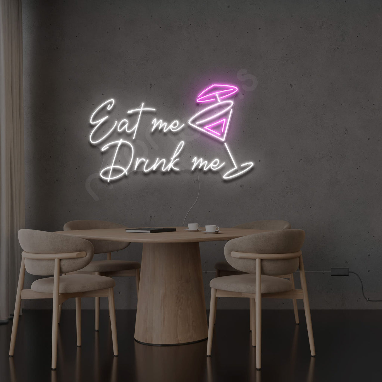 "Eat Me Drink Me" Neon Sign by Neon Icons