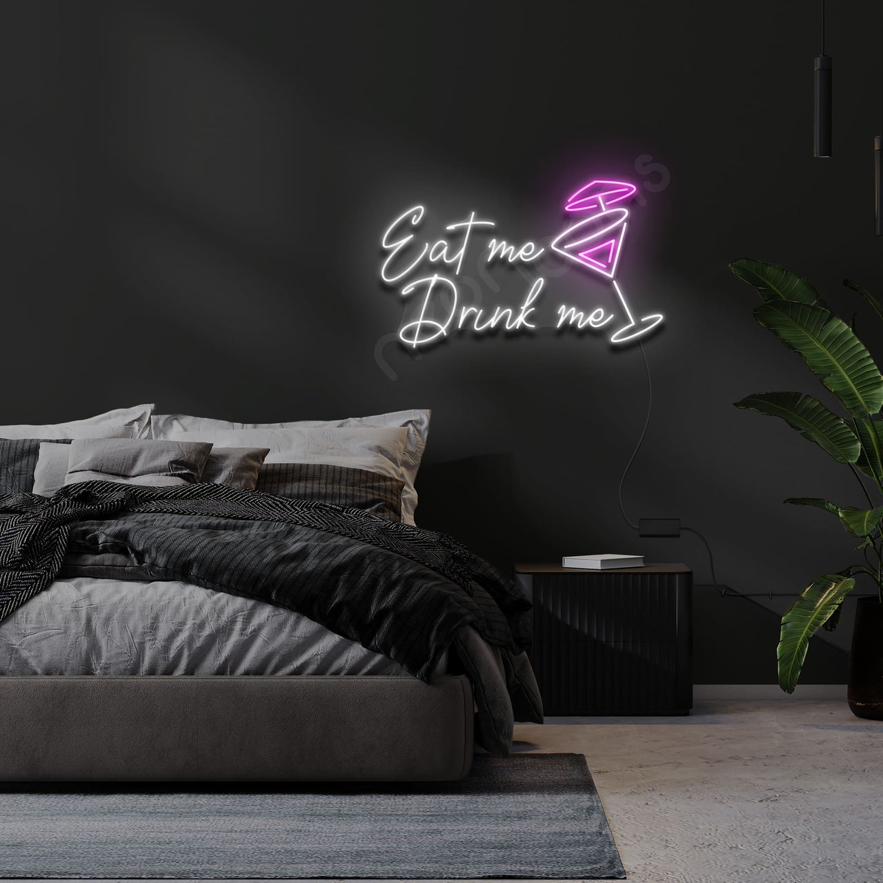 "Eat Me Drink Me" Neon Sign by Neon Icons