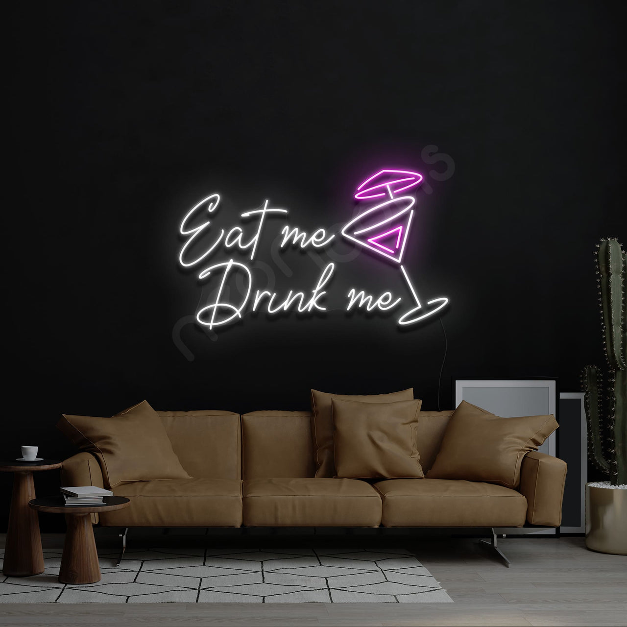 "Eat Me Drink Me" Neon Sign by Neon Icons