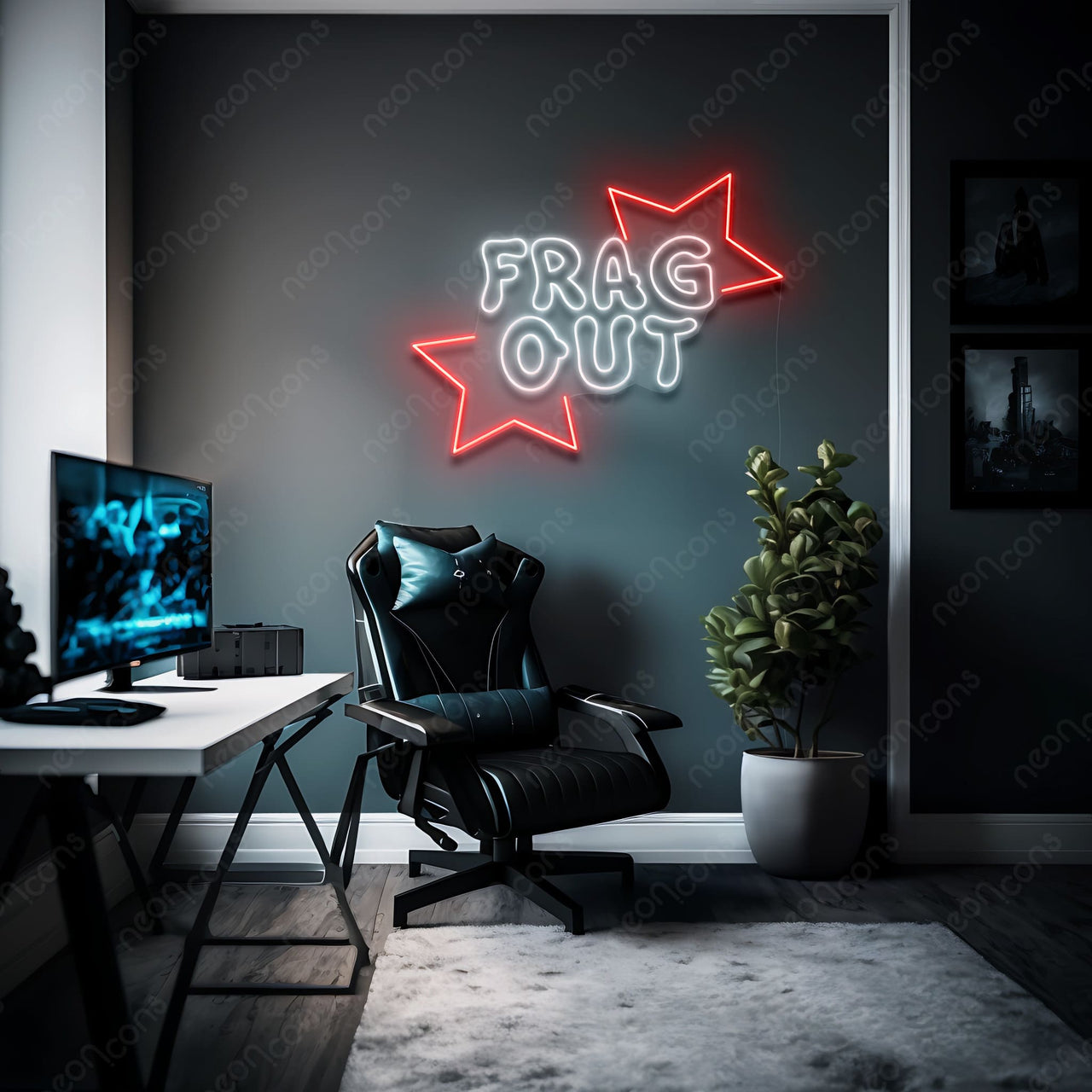 "Frag Out" LED Neon by Neon Icons