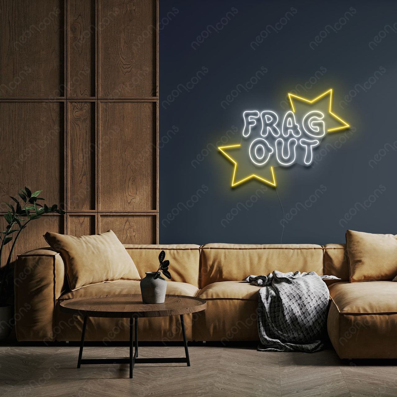 'Frag Out' Neon Sign by Neon Icons