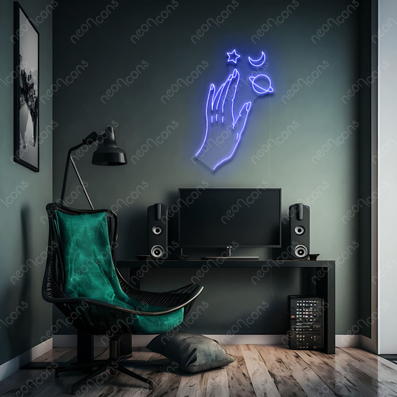 "Galaxy Hand" LED Neon by Neon Icons