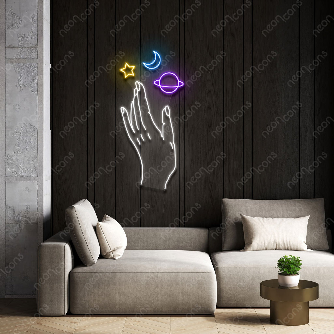 "Galaxy Hand" LED Neon by Neon Icons