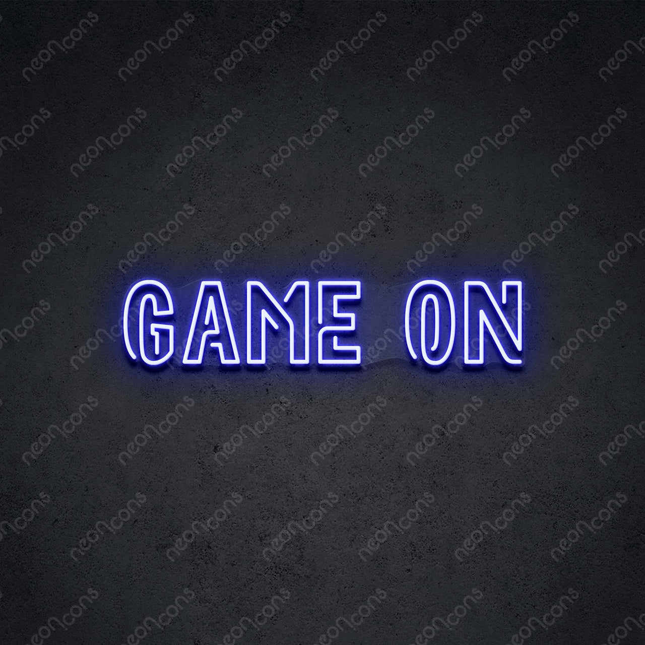 "Game On" Neon Sign 2ft x 0.55ft / Blue / LED Neon by Neon Icons
