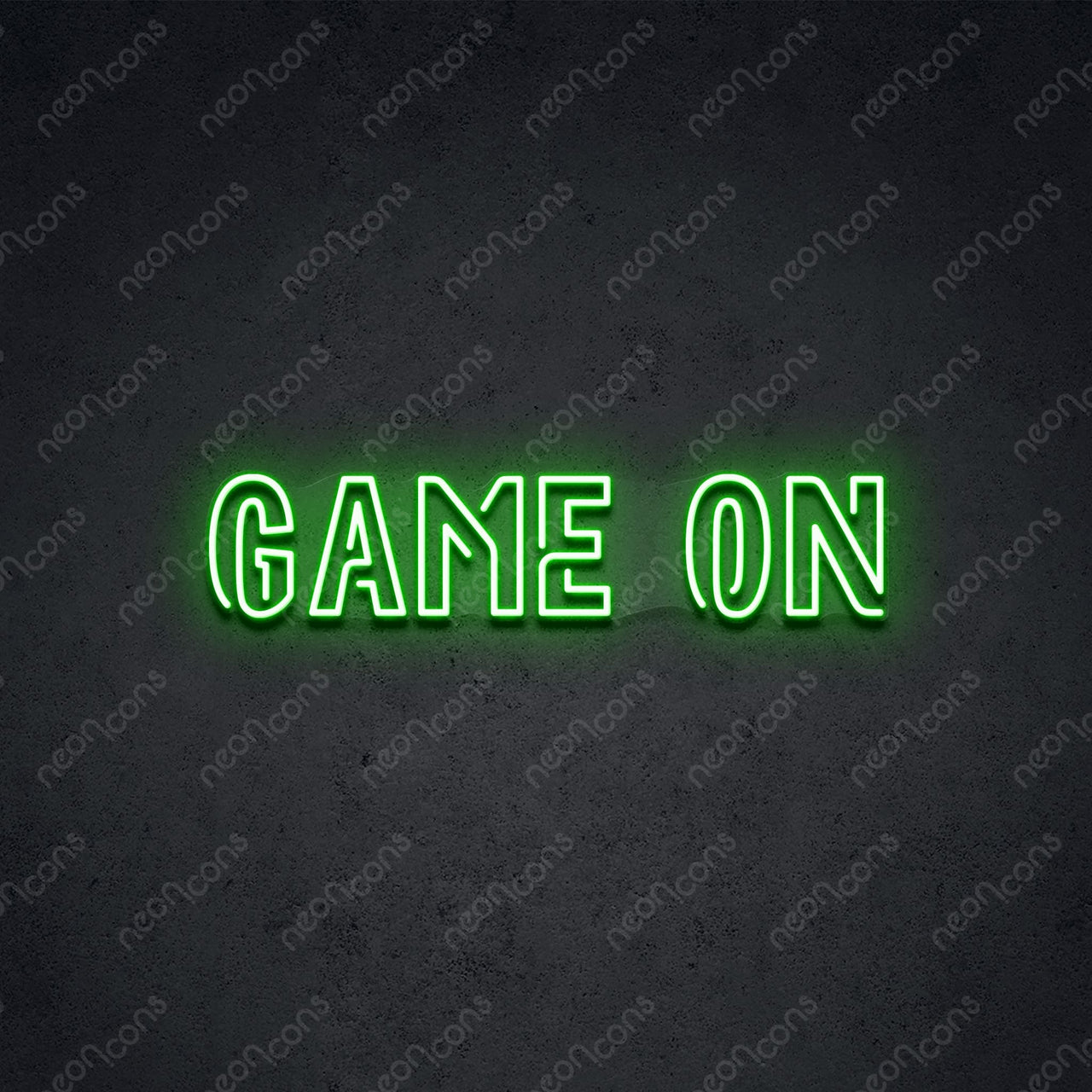 "Game On" Neon Sign 2ft x 0.55ft / Green / LED Neon by Neon Icons