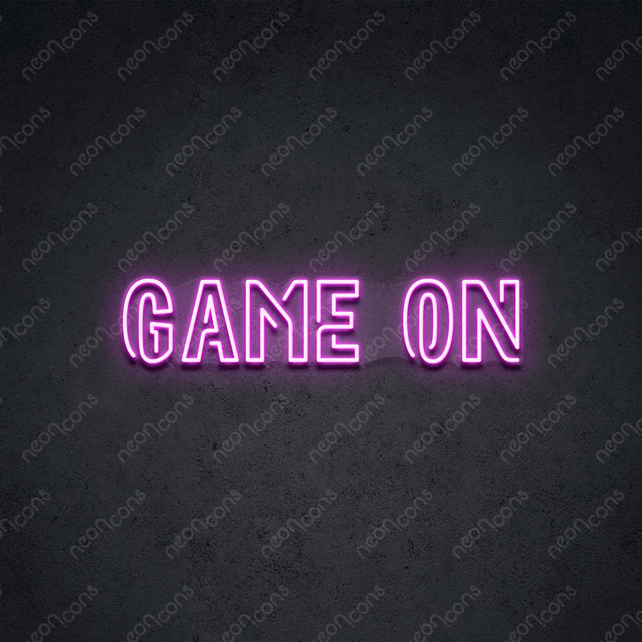 "Game On" Neon Sign 2ft x 0.55ft / Pink / LED Neon by Neon Icons