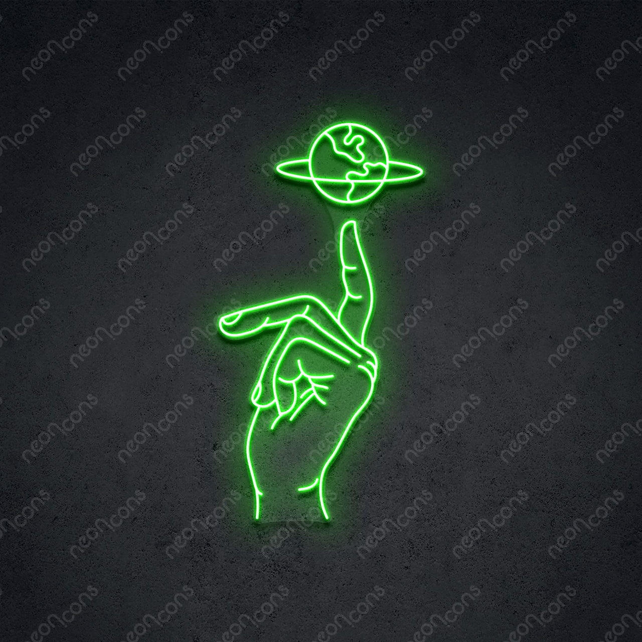 "Hand of Creation" LED Neon 60cm (2ft) / Green / LED Neon by Neon Icons