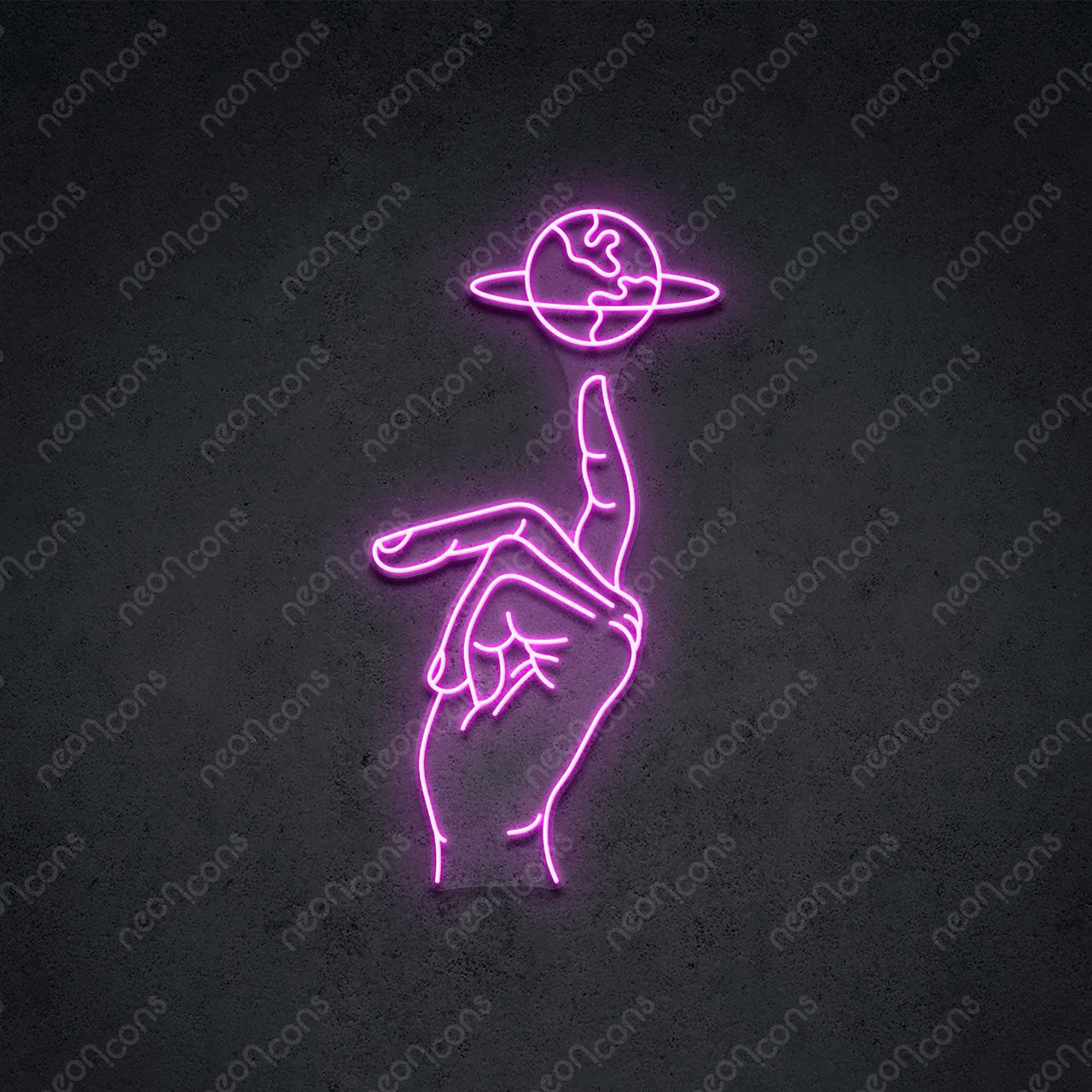 "Hand of Creation" LED Neon 60cm (2ft) / Pink / LED Neon by Neon Icons