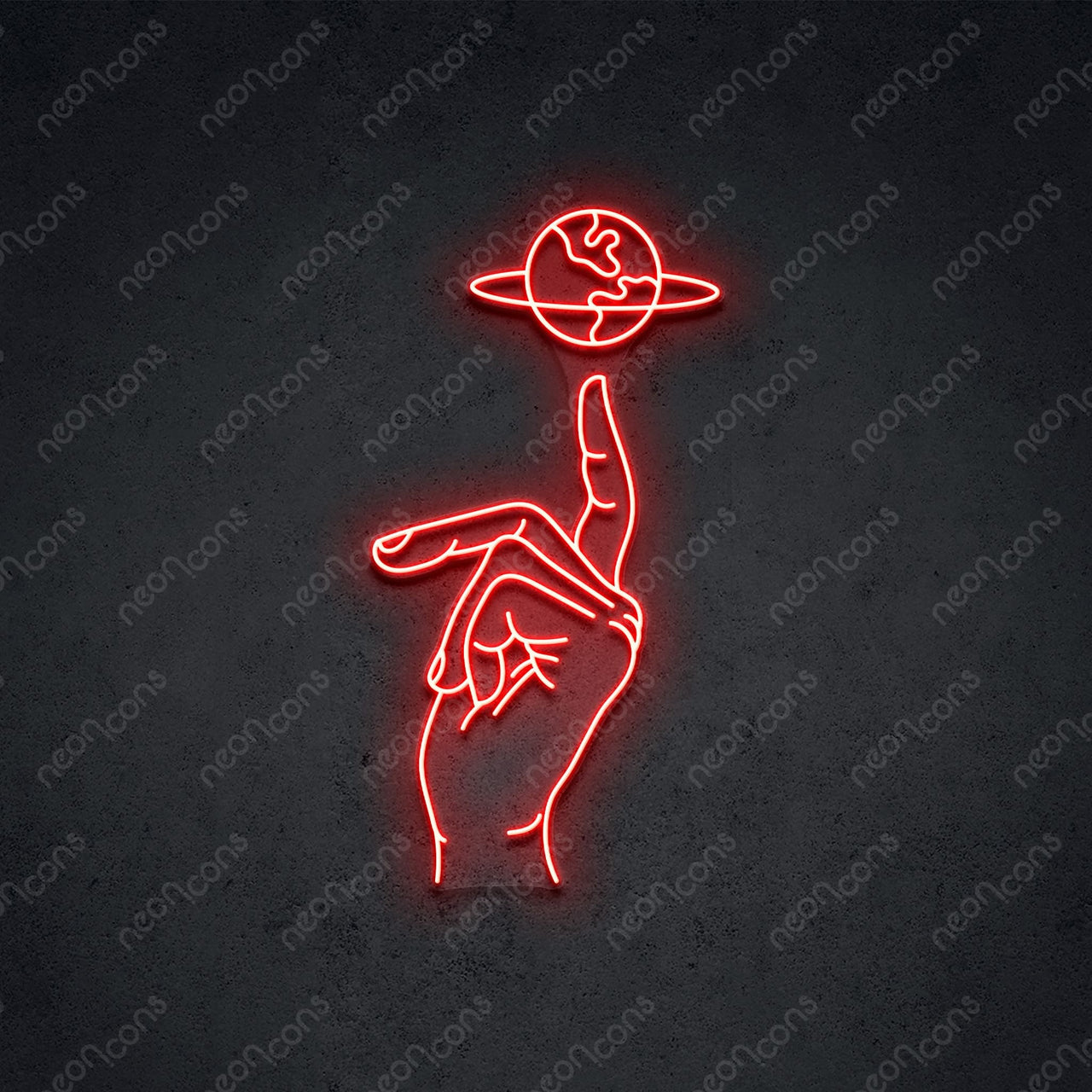 "Hand of Creation" LED Neon 60cm (2ft) / Red / LED Neon by Neon Icons