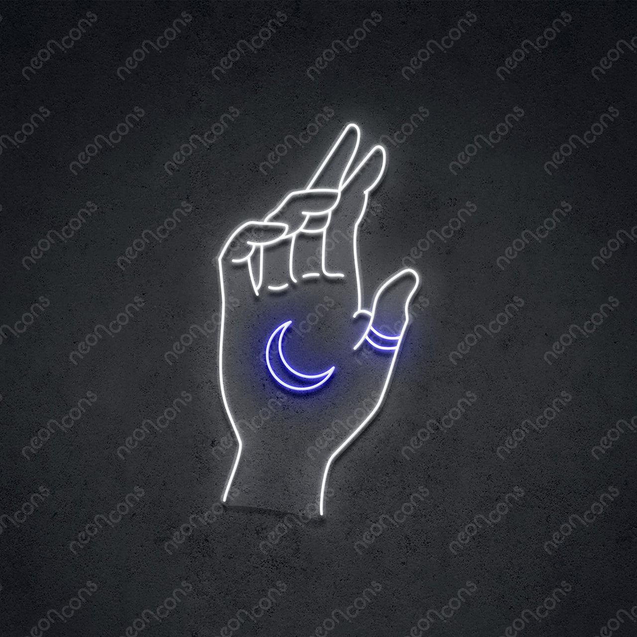 "Hand of Manifestation" LED Neon 60cm (2ft) / Blue / LED Neon by Neon Icons