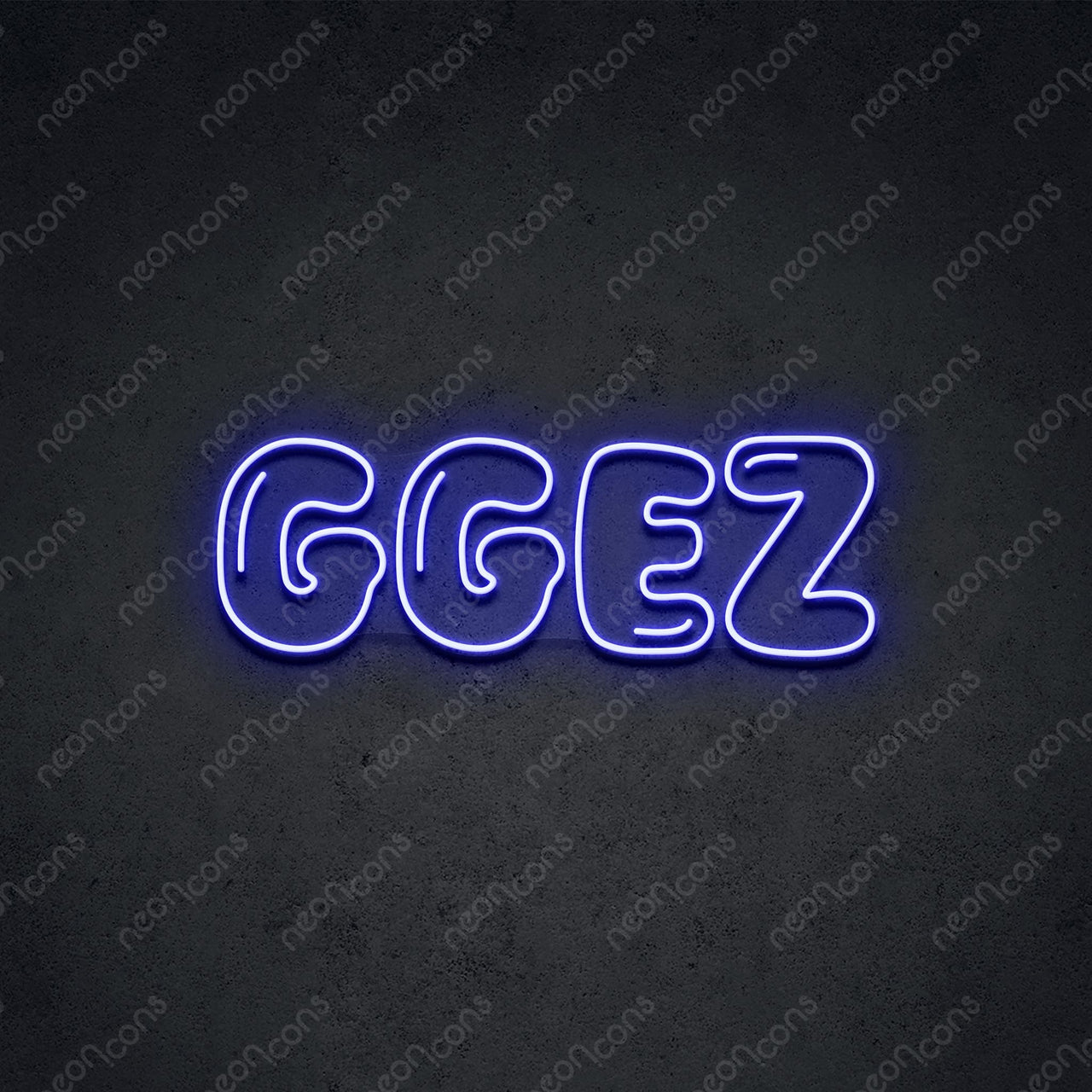 'Inflated GGEZ' Neon Sign 45cm (1.5ft) / Blue / LED by Neon Icons