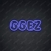 Thumbnail for 'Inflated GGEZ' Neon Sign 45cm (1.5ft) / Blue / LED by Neon Icons