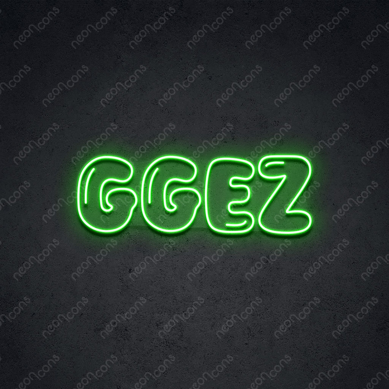 'Inflated GGEZ' Neon Sign 45cm (1.5ft) / Green / LED by Neon Icons