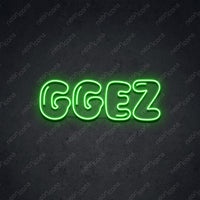 Thumbnail for 'Inflated GGEZ' Neon Sign 45cm (1.5ft) / Green / LED by Neon Icons