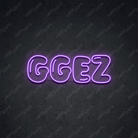 Thumbnail for 'Inflated GGEZ' Neon Sign 45cm (1.5ft) / Purple / LED by Neon Icons