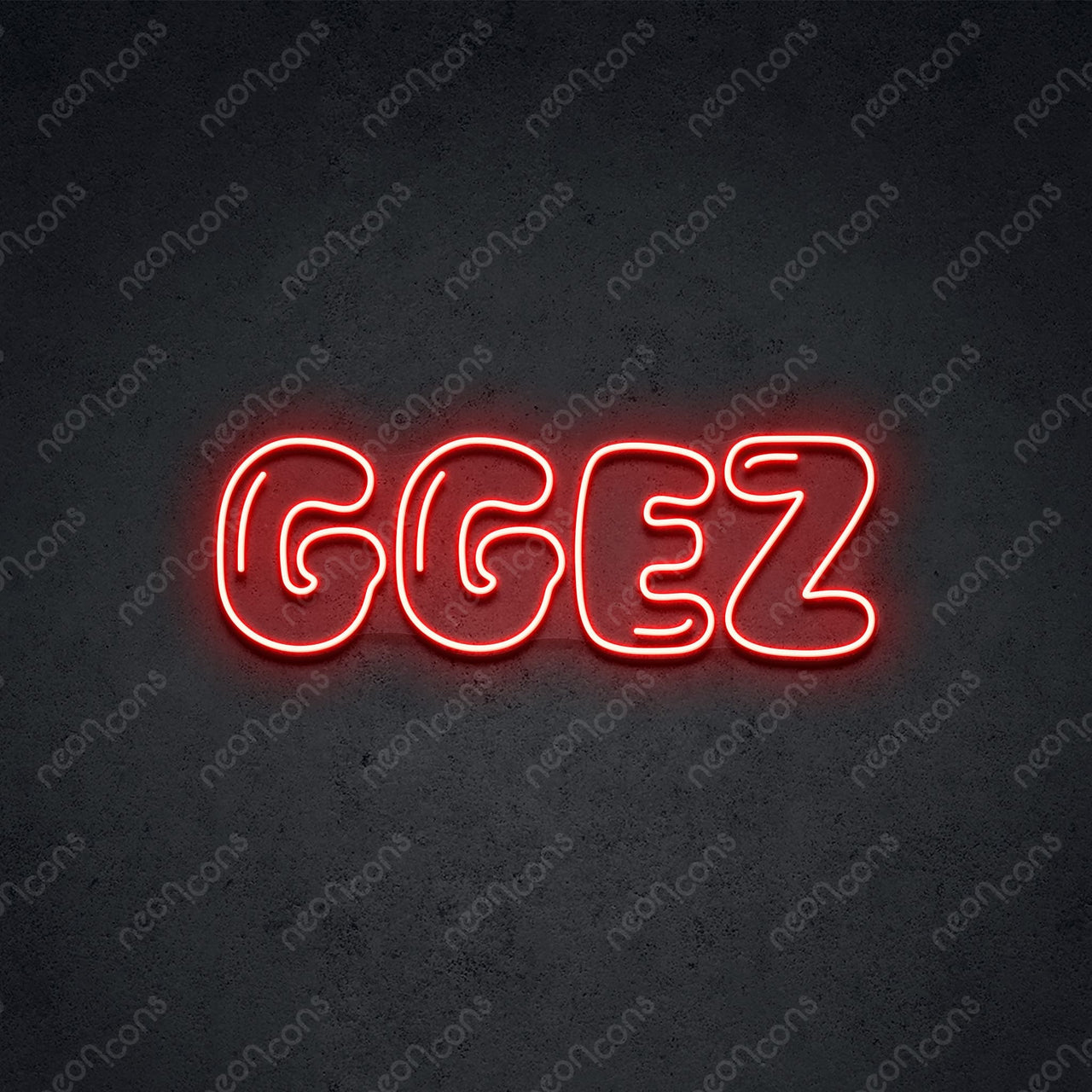 'Inflated GGEZ' Neon Sign 45cm (1.5ft) / Red / LED by Neon Icons